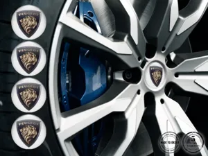 Peugeot Calcomanías de Rueda Marca Etiquetas Cúpula Premium